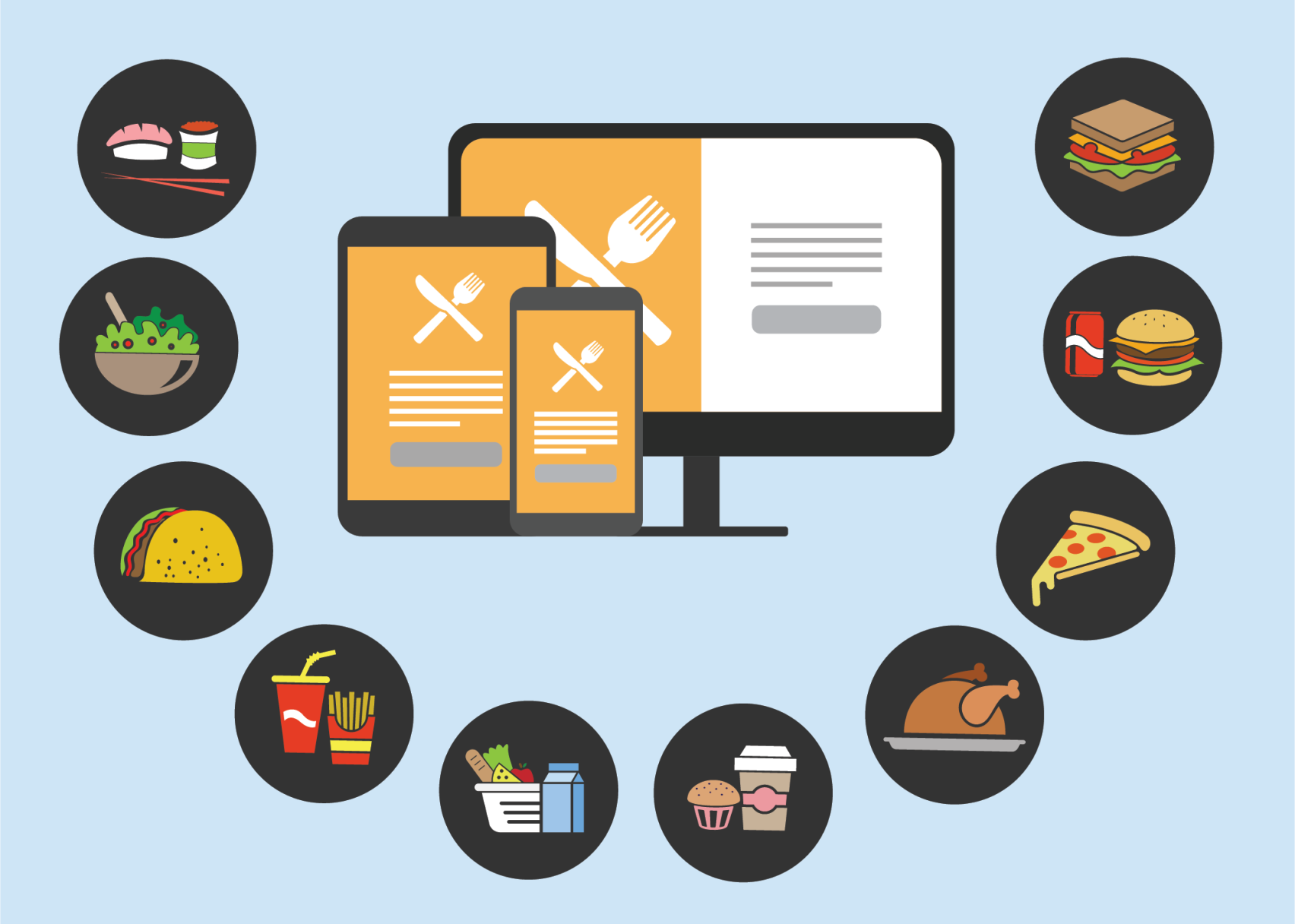 food apps graphic